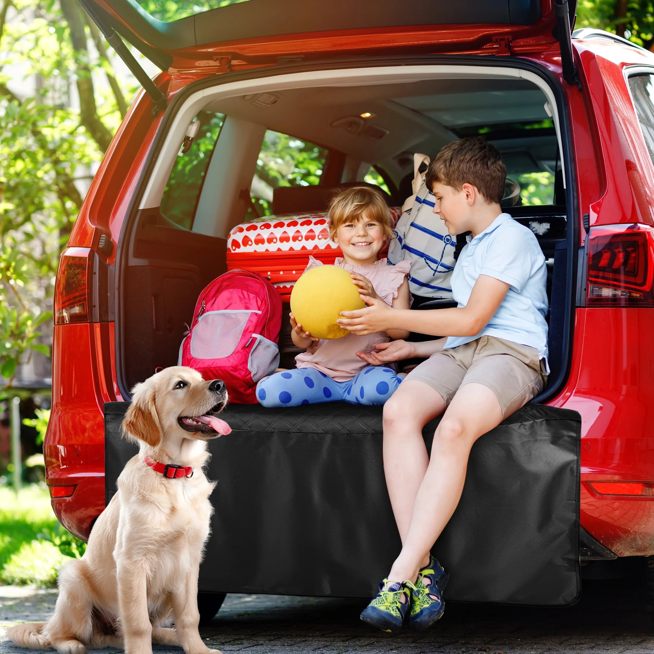 Dog Cargo Liner for SUV, Waterproof Dog Seat Cover for Trunk, Nonslip Pet Cargo Cover for Car, Universal Fit for Suvs, Sedans, Vans, Bottom Waterproof Protection